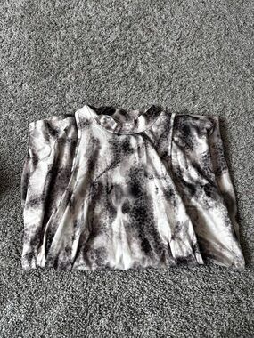 SHEIN Neutral Gray & Cream Tie-Dye and Leopard Print Body Con Maxi Dress